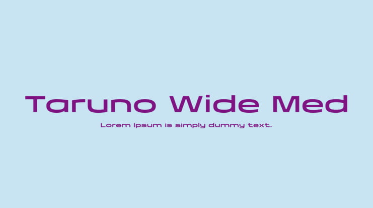 Taruno Wide Med Font Family