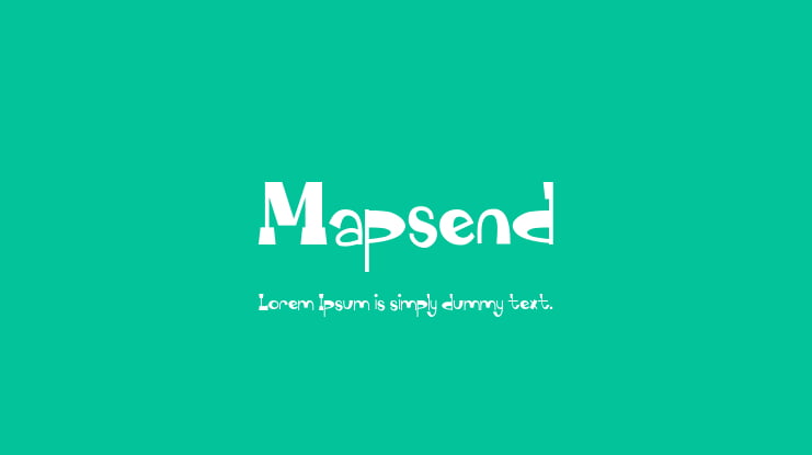 Mapsend Font