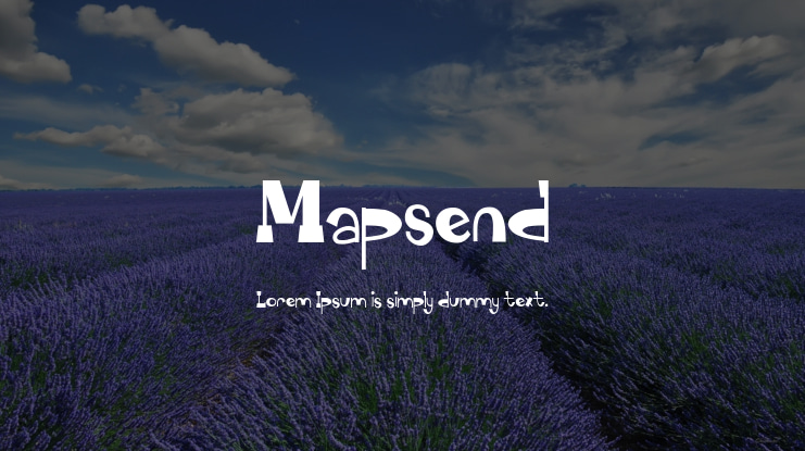 Mapsend Font