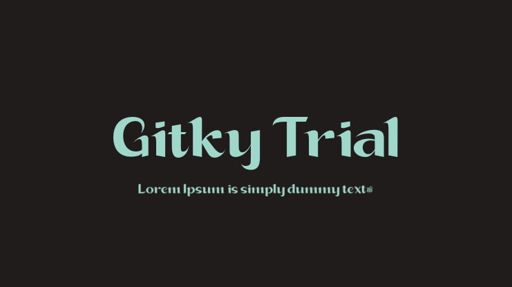Gitky Trial Font