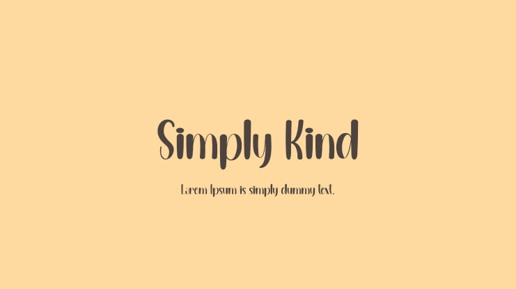 Simply Kind Font
