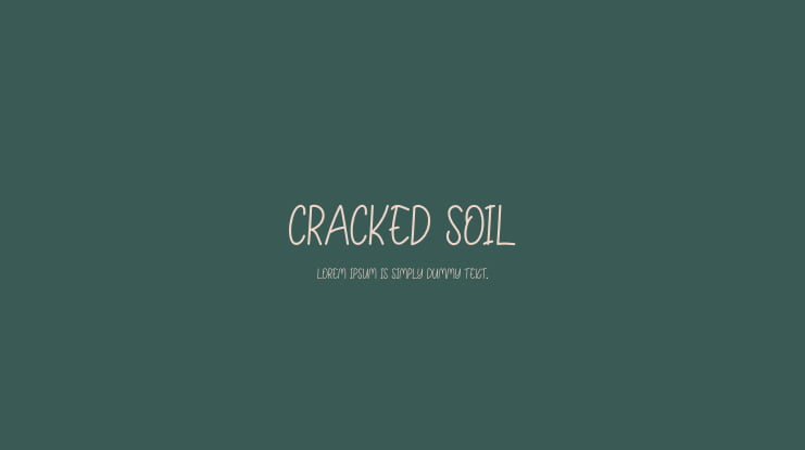 Cracked Soil Font