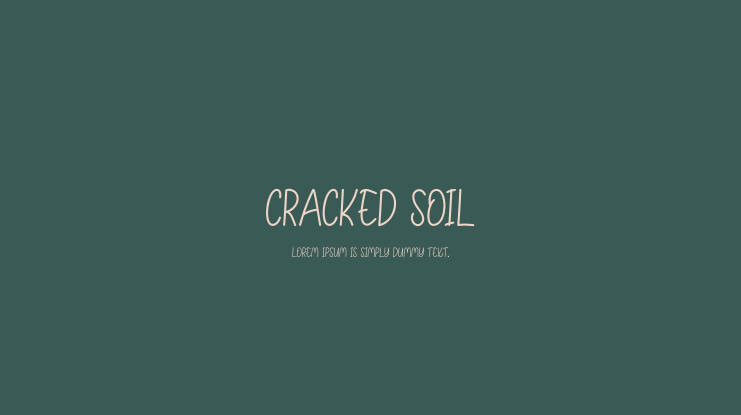 Cracked Soil Font