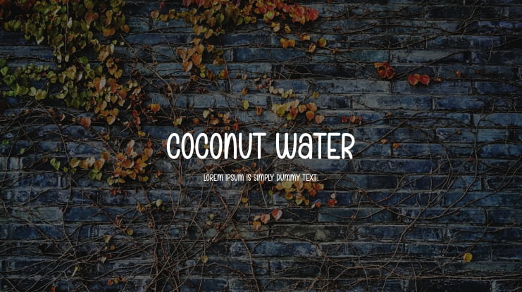 Coconut Water Font