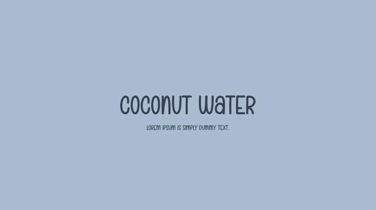 Coconut Water Font