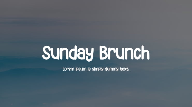 Sunday Brunch Font