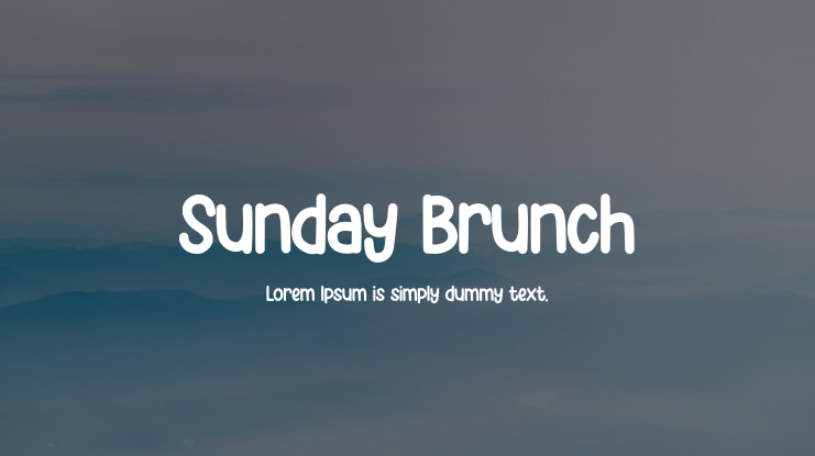 Sunday Brunch Font