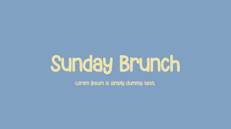 Sunday Brunch Font