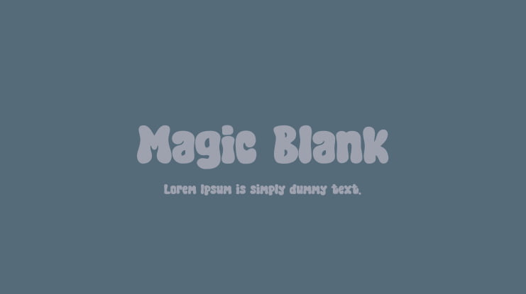 Magic Blank Font