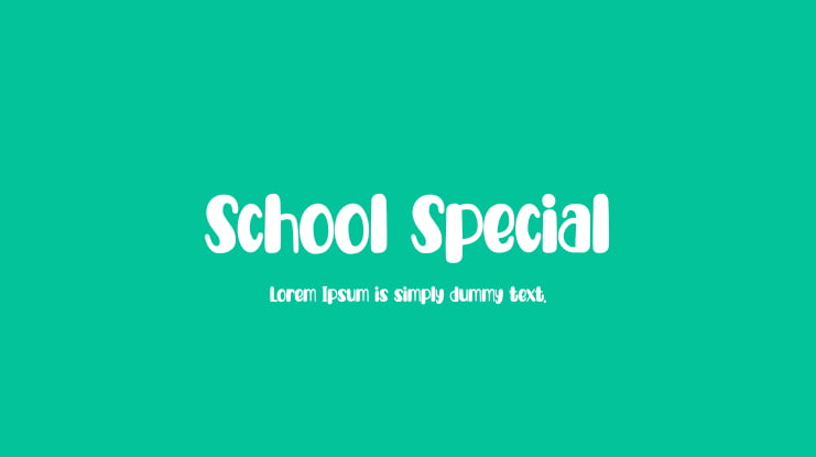 School Special Font
