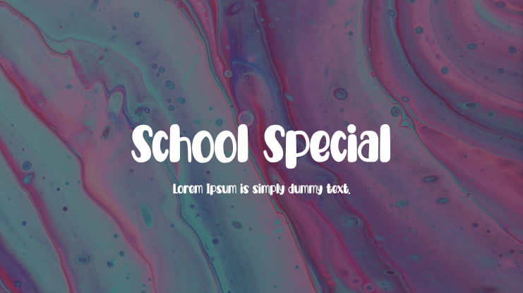 School Special Font