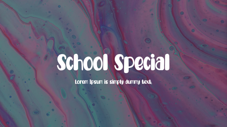 School Special Font