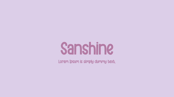 Sanshine Font
