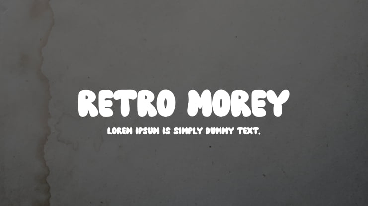 Retro Morey Font