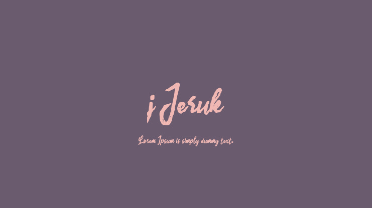 j Jeruk Font