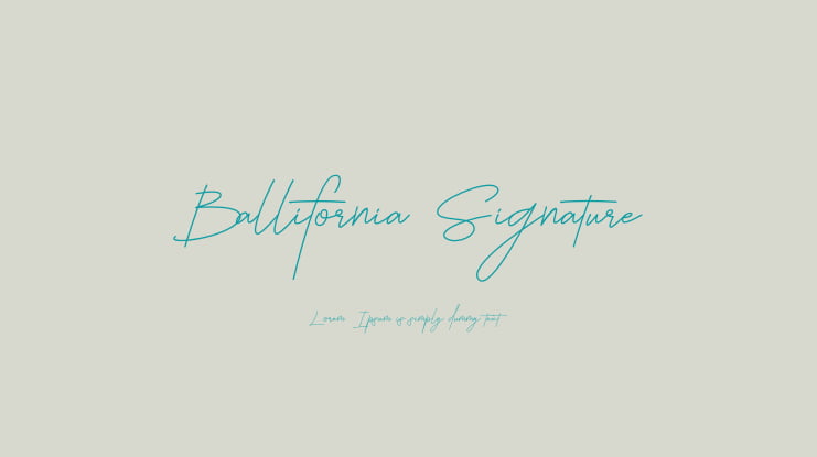Ballifornia Signature Font