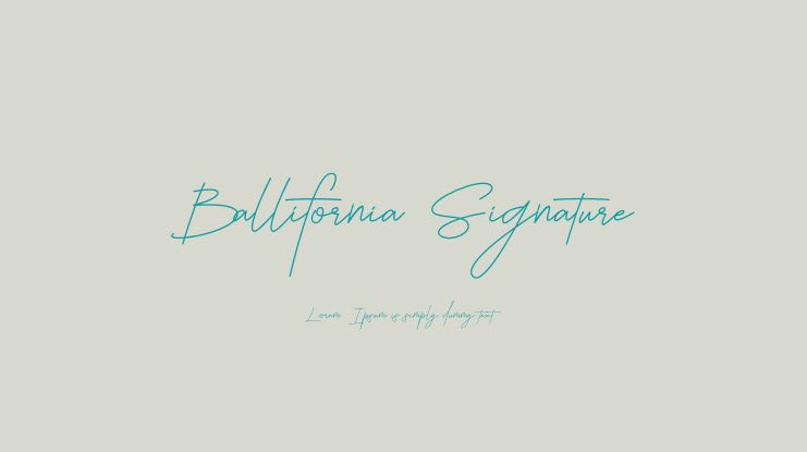 Ballifornia Signature Font
