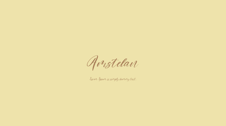 Amstelan Font