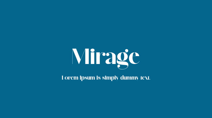 Mirage Font