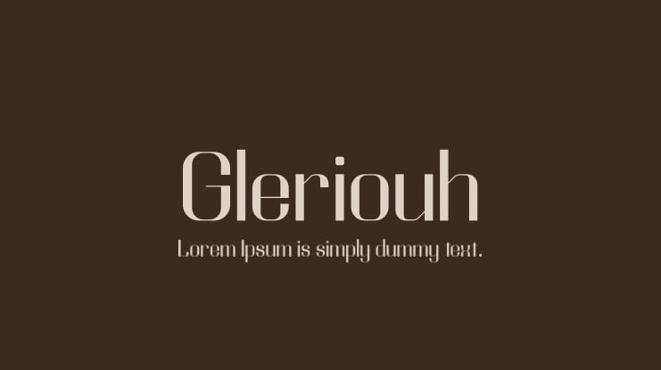 Gleriouh Font
