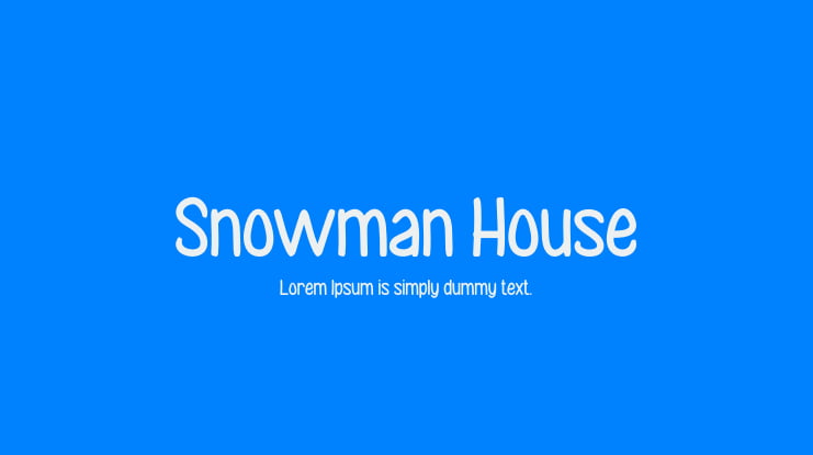 Snowman House Font