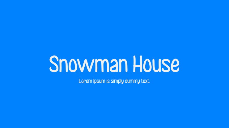 Snowman House Font
