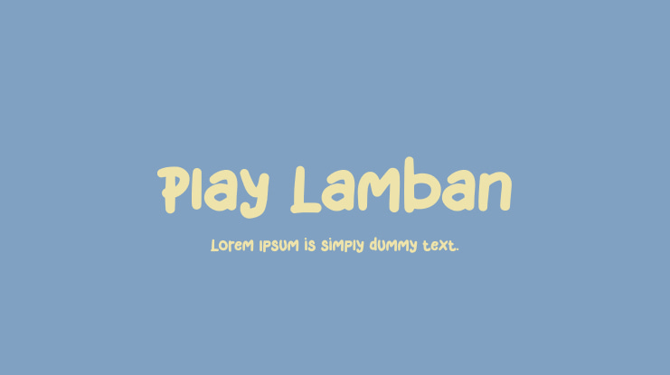 Play Lamban Font