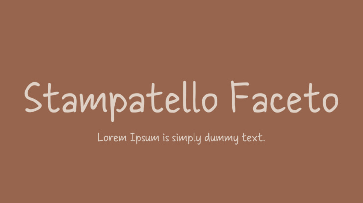 Stampatello Faceto Font