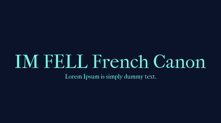 IM FELL French Canon Font Family