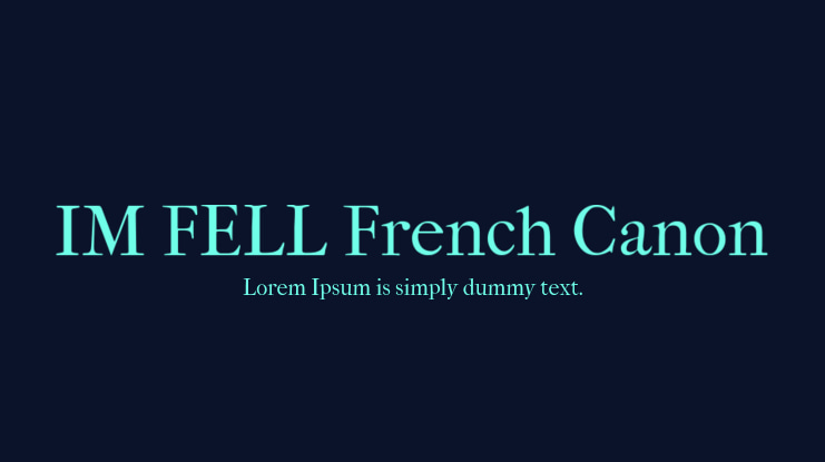 IM FELL French Canon Font Family