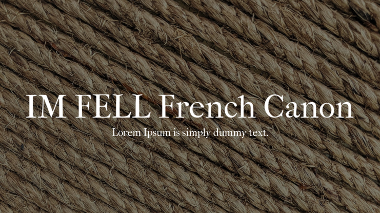IM FELL French Canon Font Family