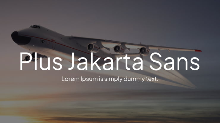 Plus Jakarta Sans Font Family