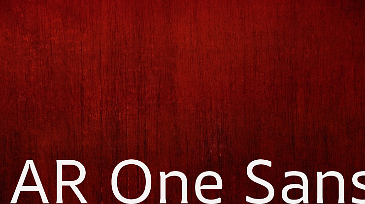 AR One Sans Font