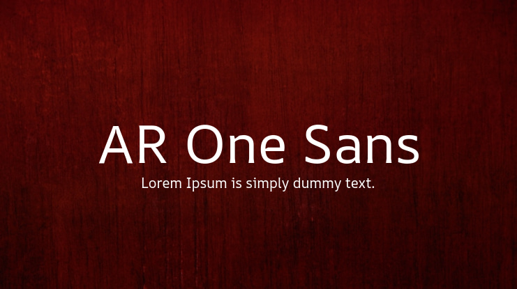 AR One Sans Font