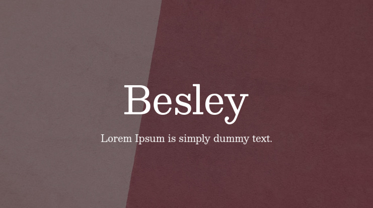 Besley Font Family