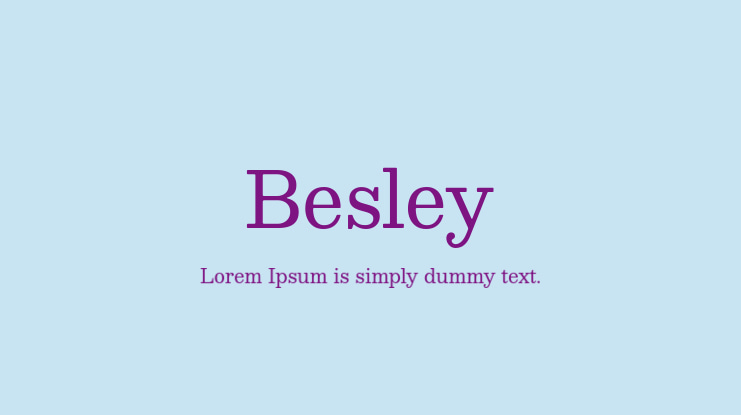 Besley Font Family