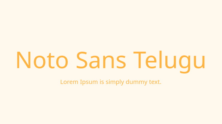 Noto Sans Telugu Font