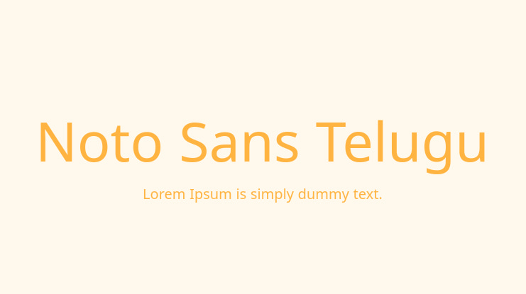 Noto Sans Telugu Font