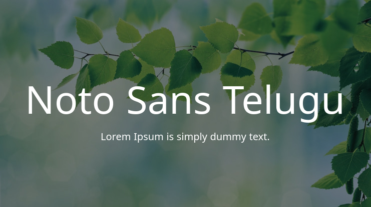 Noto Sans Telugu Font