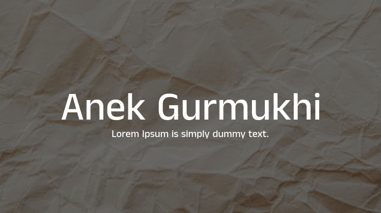 Anek Gurmukhi Font