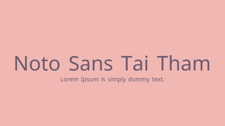 Noto Sans Tai Tham Font