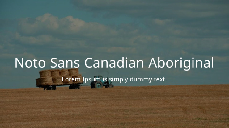 Noto Sans Canadian Aboriginal Font