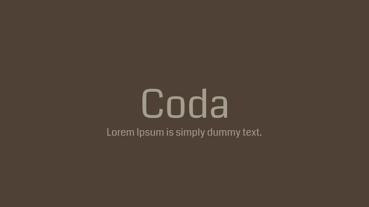 Coda Font Family