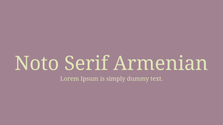 Noto Serif Armenian Font