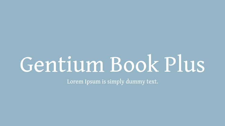 Gentium Book Plus Font Family