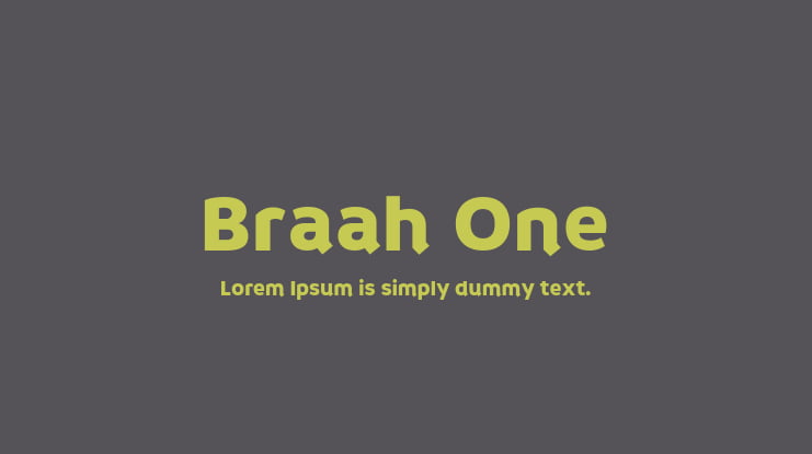 Braah One Font