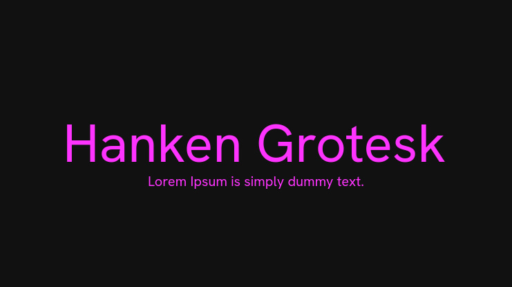 Hanken Grotesk Font Family