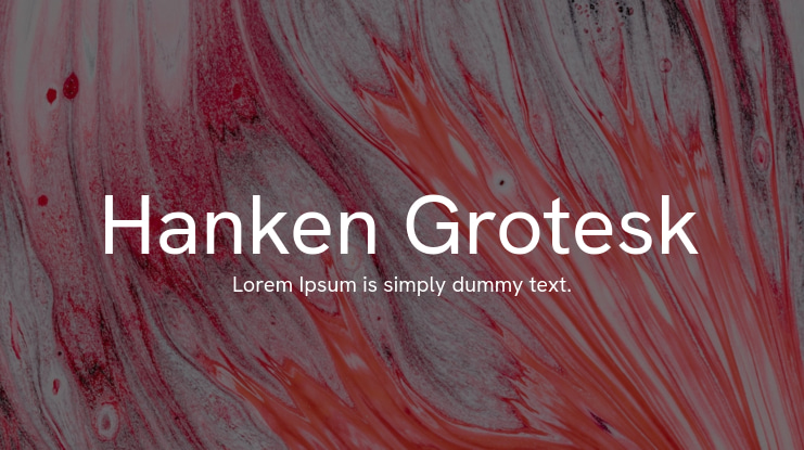 Hanken Grotesk Font Family