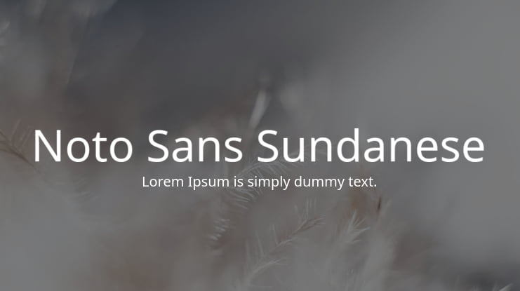 Noto Sans Sundanese Font