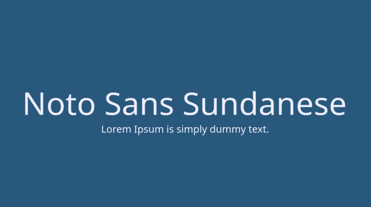 Noto Sans Sundanese Font